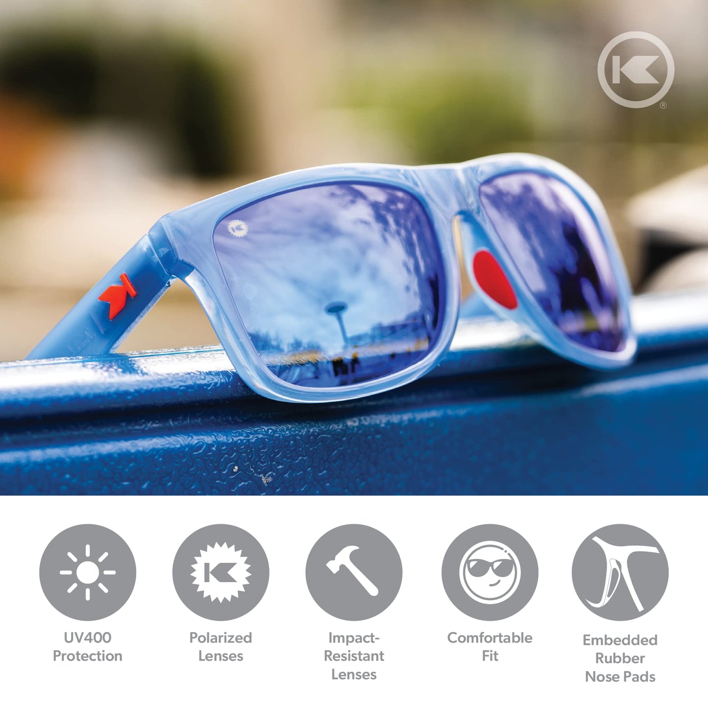 Knockaround Torrey Pines Sport Polarized Sunglasses for Men & Women - UV400 Protection - Running