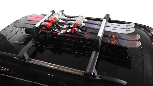 BRIGHTLINES Improved Universal Ski Snowboard Racks Carriers 2pcs Mount on Vehicle top Cross Bars (Up to 4 Skis or 2 Snowboards)