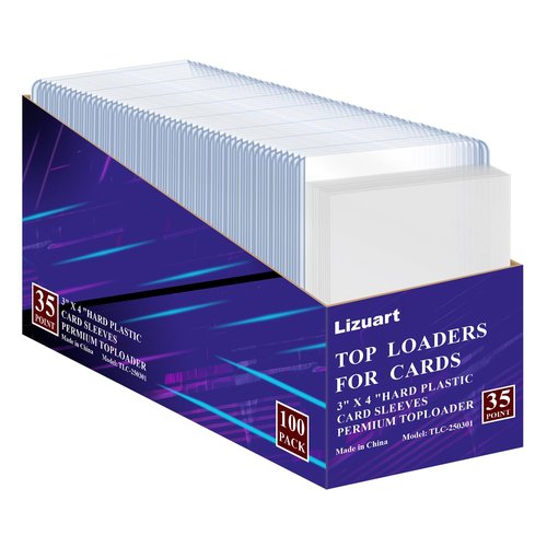 Top Loaders for Cards, 3"x4" Toploaders for Cards, 200 Pcs Card Sleeves Hard Plastic, Collectible Trading Card Ptotective Sleeves, Card Protectors Hard Plastic for Baseball, Football and Game Cards.