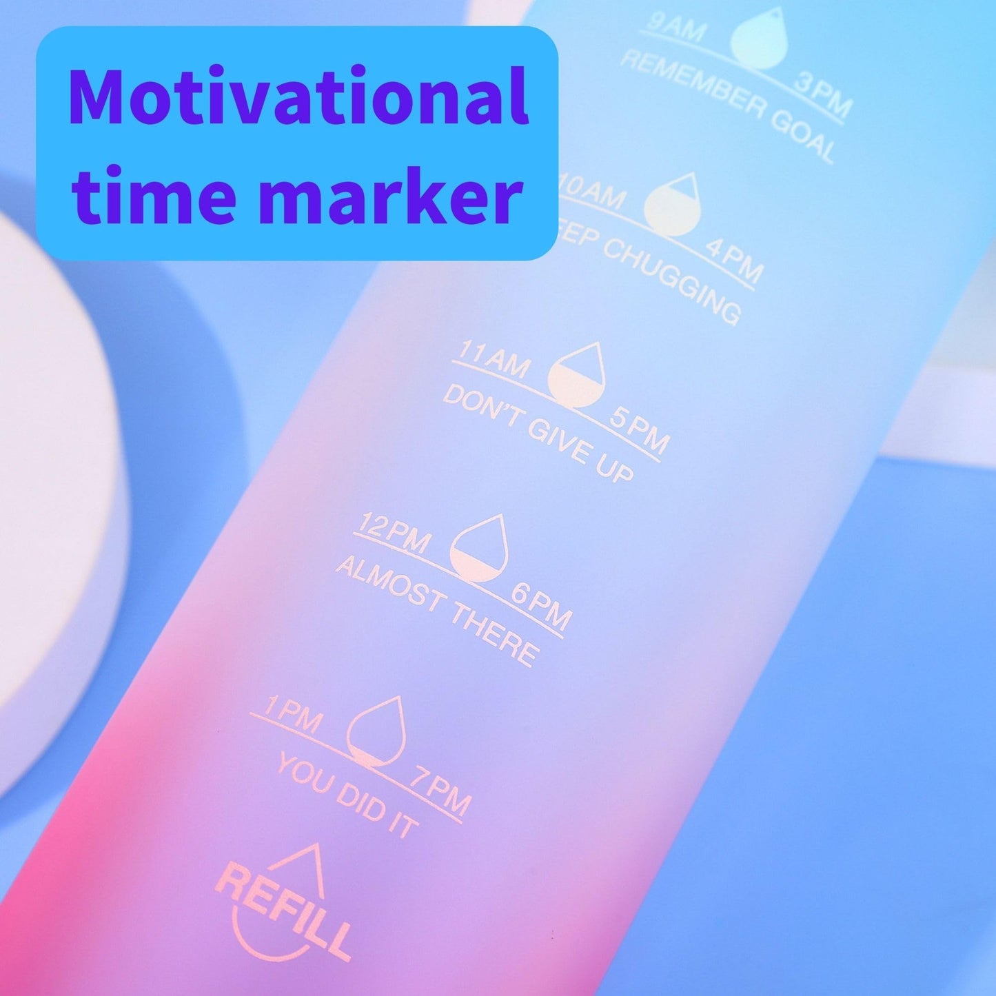 HOLABEAR 32oz Glass Motivational Daily Water Intake Bottle with Time Marker, Leakproof Bamboo Lid and Holder Sleeves, for Hot and Cold Drinks, Clear Reusable BPA Free