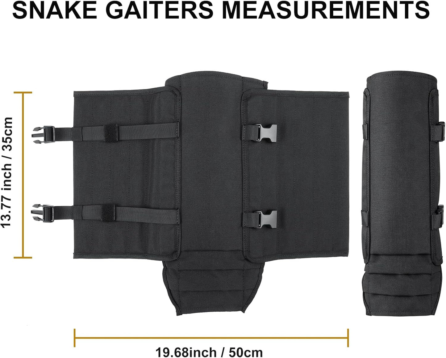 IceBlade Snake Gaiters, Waterproof Snake Bite Protection for Lower Legs, Adjustable Snake Guards, Durable Snake Proof Legging