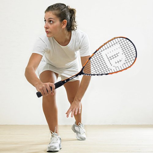 LUNNADE Carbon Squash Racket, Lightweight Tear Drop Squash Racquet with Ball Overgrip Damper and Bag