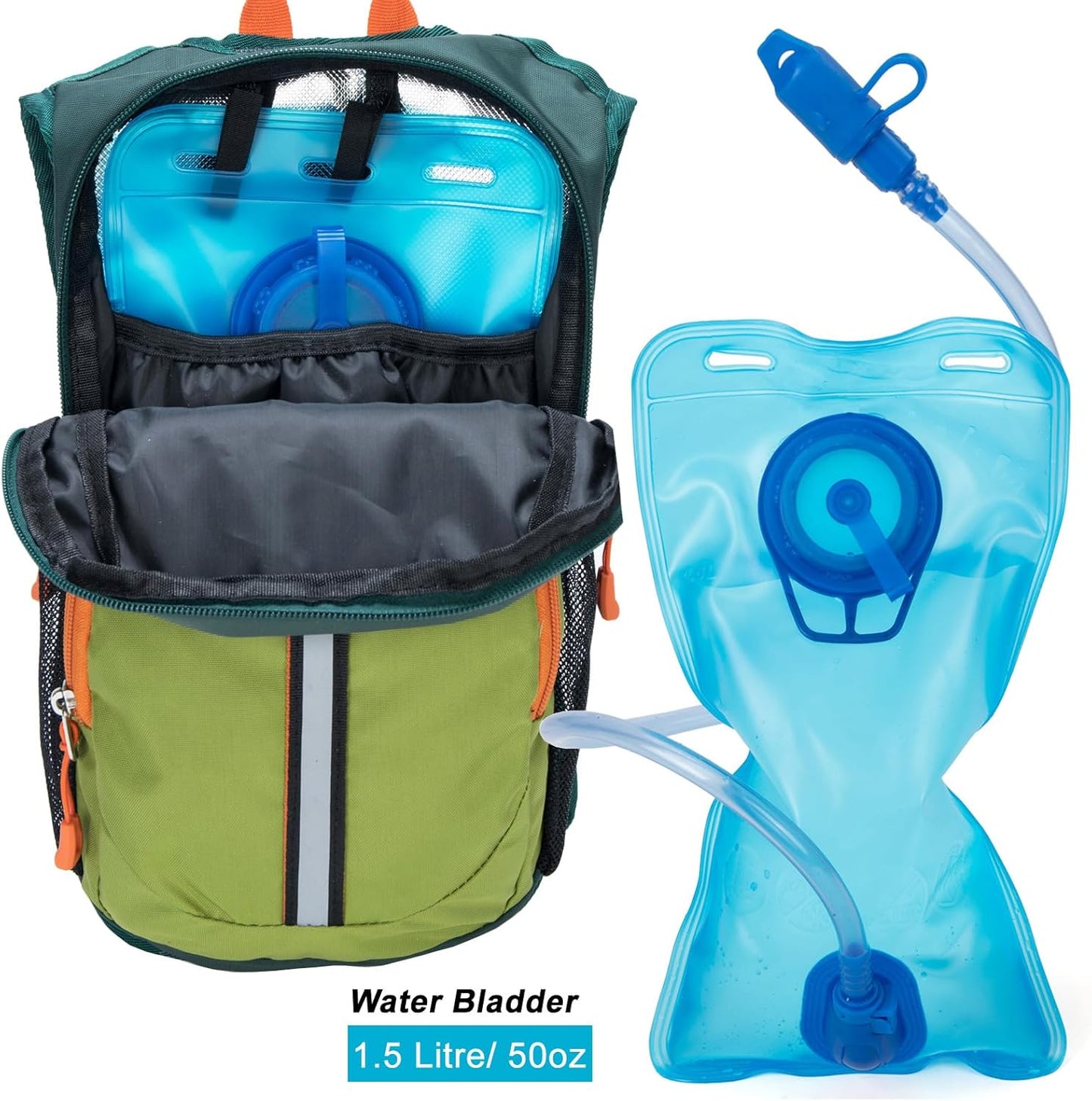 Ivygreen Kids Hydration Backpack, Hiking Backpack for Boys or Girls with 1.5L Water Bladder