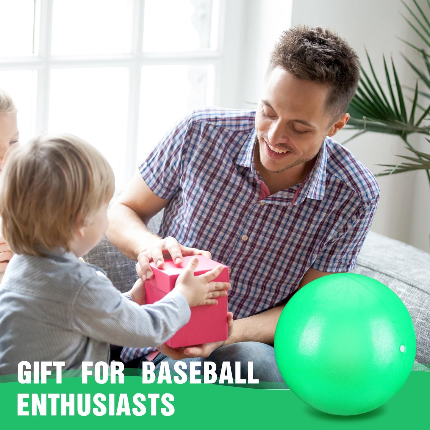 RoundFunny 4 Sets Connection Ball for Baseball 9.8 Inches Soft Baseball Hitting Trainer, Improve Arm Action and Hitting Pitching Training Efficiency