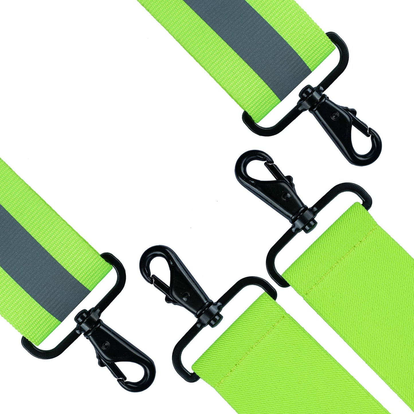 MELOTOUGH Reflective Safety Suspenders|Work Suspenders with Hi Viz Reflective Strip Hold Up Tool Belt Suspenders for Men Heavy Duty 4 Snap Hooks
