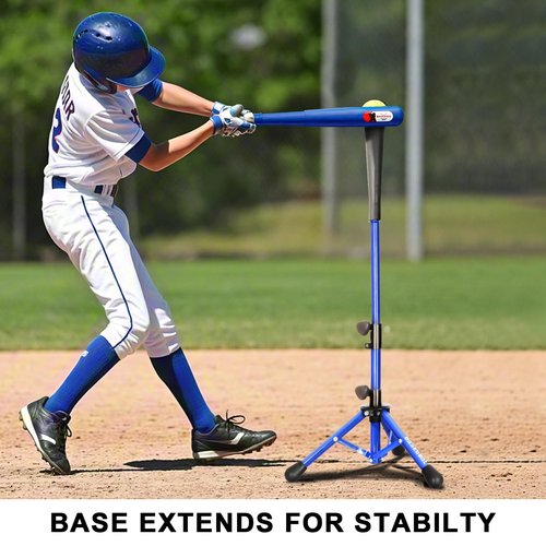 BaseGoal Baseball Tee for Kids,Batting Tee,Softball Tee,Youth Hitting Tee,Teeball Tee,Travel Tee,Easy Adjustable Height