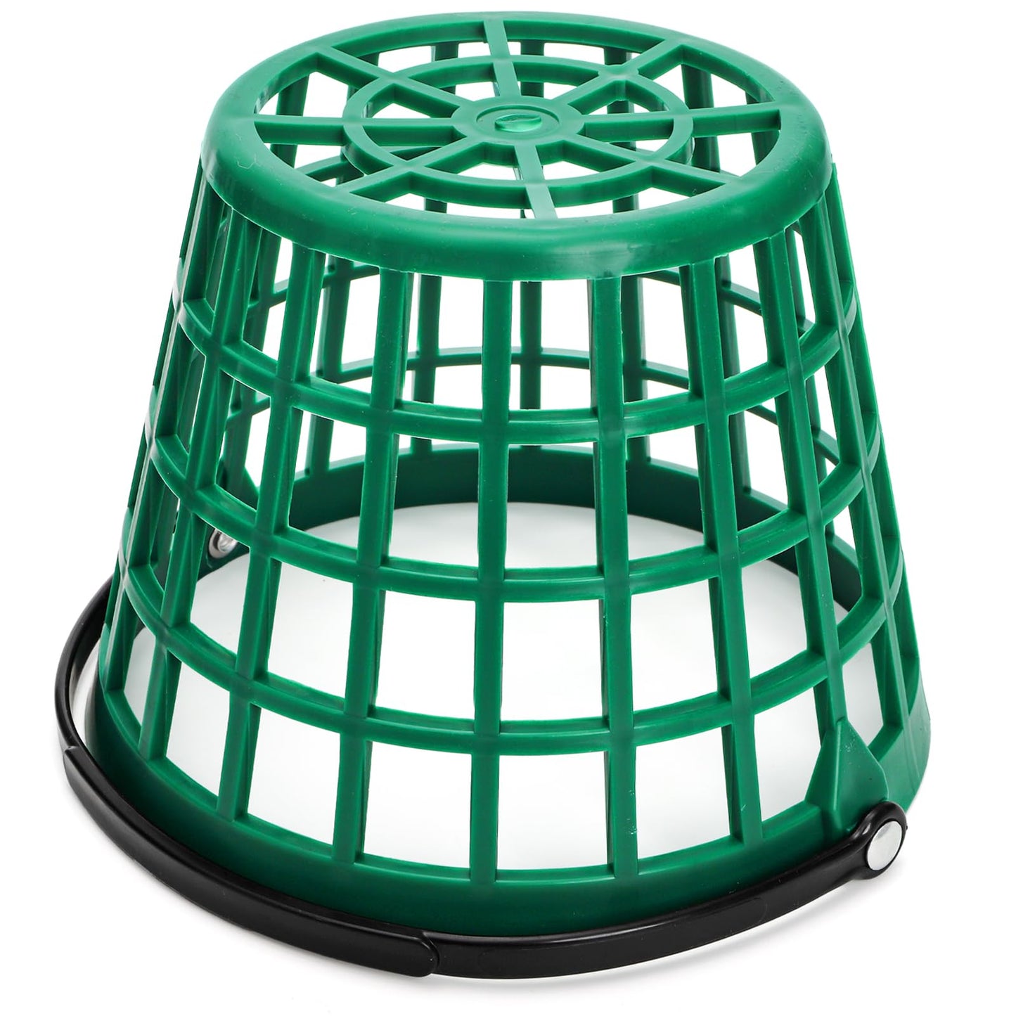 Bekith 3 Pack Small Plastic Golf Ball Basket, Golf Ball Container Golf Bucket with Handle, Holds 25 Balls, Green