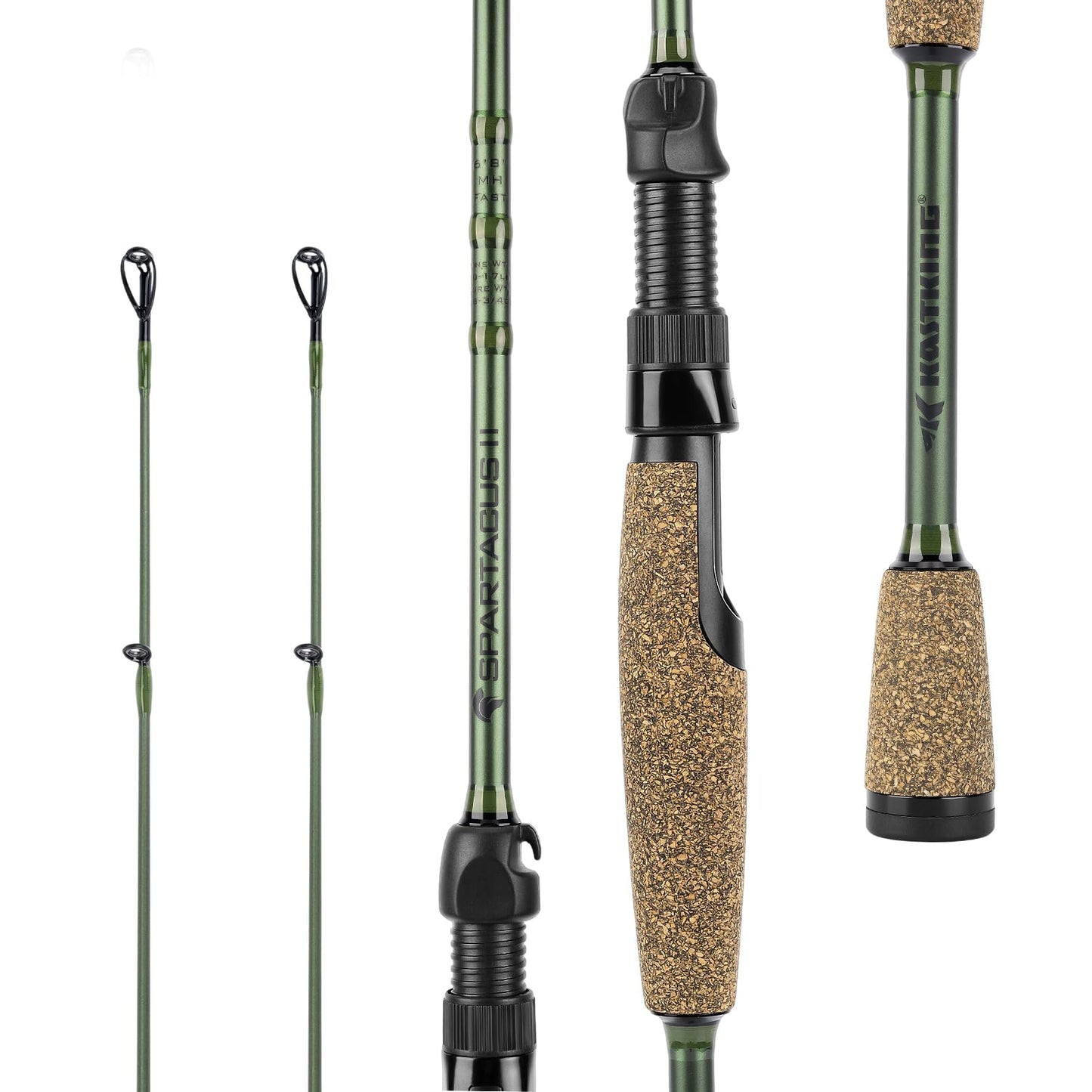 KastKing Spartacus II Twin Tip Fishing Rods, Spin - 7'0" - M Power - Fast