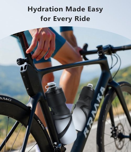 Bike Water Bottle Holder - 1.3 Oz Ultralight & Sturdy Bike Cup Holder, Bicycle Drink Cage, Cycling Bike Water Bottle Cage with Screw Tool, for 2.75-3.94" Bottles