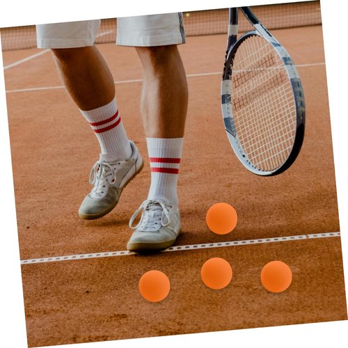 KOMBIUDA 4pcs High-Bouncing Squash Training Balls Lightweight Rubber Reaction Balls for Boy Girl and Adults for Competition and Coordination Training Orange