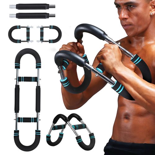 Twister Arm Trainer, BicycleStore Adjustable Forearm Strengthener Detachable Chest Workout Device, Tricep Arm Twister Exerciser for Men Portable Shoulder Muscle Fitness Equipment for Strength Training