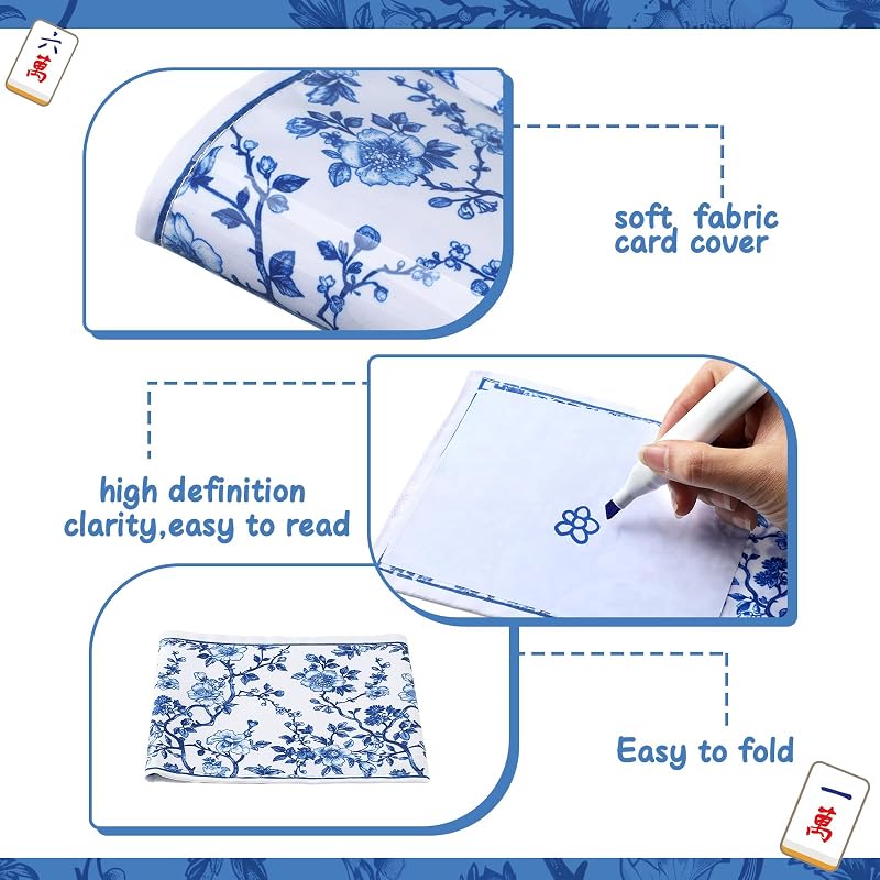 Variation of THIS listing: 4 Pack Mahjong Card Sleeve Holder for 2026 Tiles - Blue