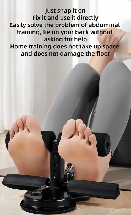 Taqargzy Ab Trainer，Ab Training Auxiliary Device,Multi-Functional Adjustable Ab Trainer， Exercise Equipment for Home, Three Suction Cups, Three Levels of Height Adjustment，for Home & Gym(A)