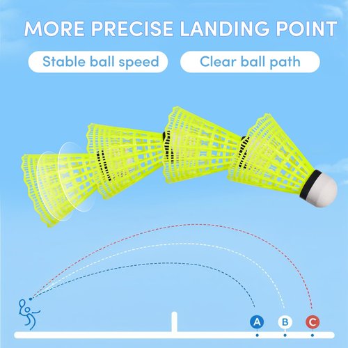 ZIYIZE 12 Pack Nylon Badminton Shuttlecocks Badminton Birdie Balls with Great Stability and Durability,Shuttlecock Indoor Outdoor Sports Hight Speed Training