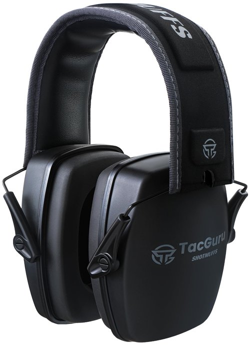 TacGuru SHOTMUFFS A – Passive Shooting Ear Protection Earmuffs, NRR 25 dB, Gun Range Hearing Protection for Shooters, Black