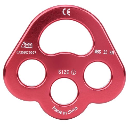 YOUTHINK 3 Holes Rigging Plate, Aluminum Alloy Descender Plate Multi Anchor Plate for Yoga Hammock Descender Rock Climbing