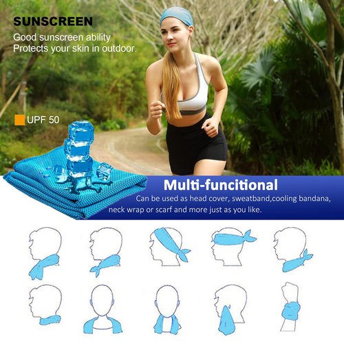 YQXCC Cooling Towels Cool Cold for Neck, Microfiber Soft Breathable Chilly Towel for Yoga, Golf, Gym, Camping, Running, Workout & More Activities
