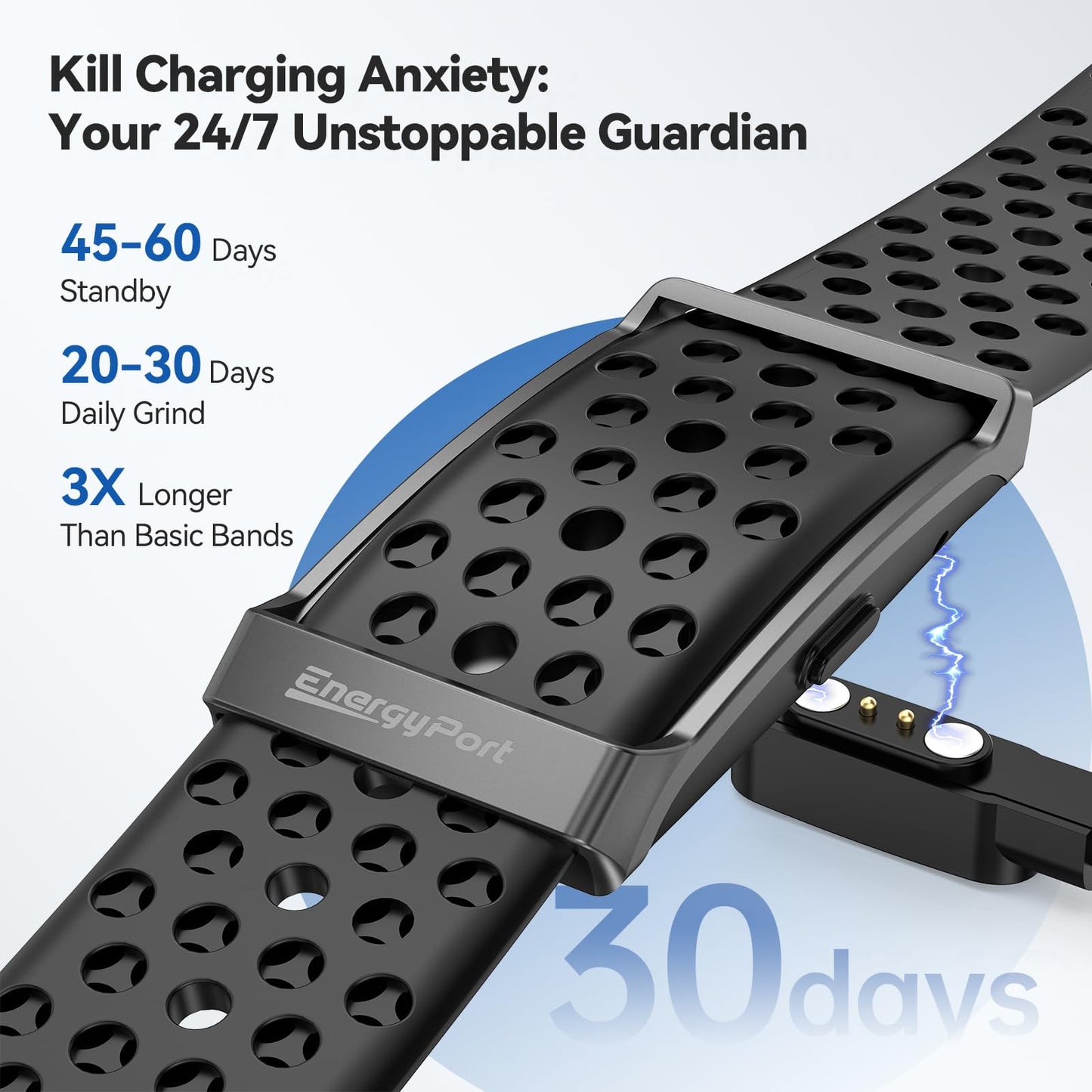 Smart Bracelet, Wearable Activity & Fitness Tracker Band, 24H Sleep Tracker, All-Day Continuous Heart Rate Blood Pressure Stress HRV Monitor, 173 Sport Modes Smart Wristband with Free APP Black
