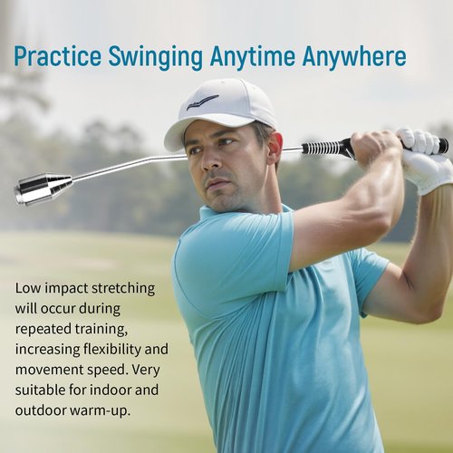 MELE LINKS Golf Grip Swing Training Aid, Golf Grip Trainer for Warm-up, Golf Training aid, Golf Swing Trainer, Golf Grips, Right-Handed Grip Trainer Golf Club, Weighted Golf Swing Trainer (Right)