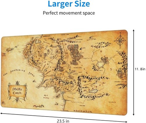 MTG Playmat TCG Playmat Board Game Card Game Trading Card Game Play mat Desk pad Original Hand-Painted Stitched Edges Smooth Surface Rubber Base Aged Map 23.5x11.81in