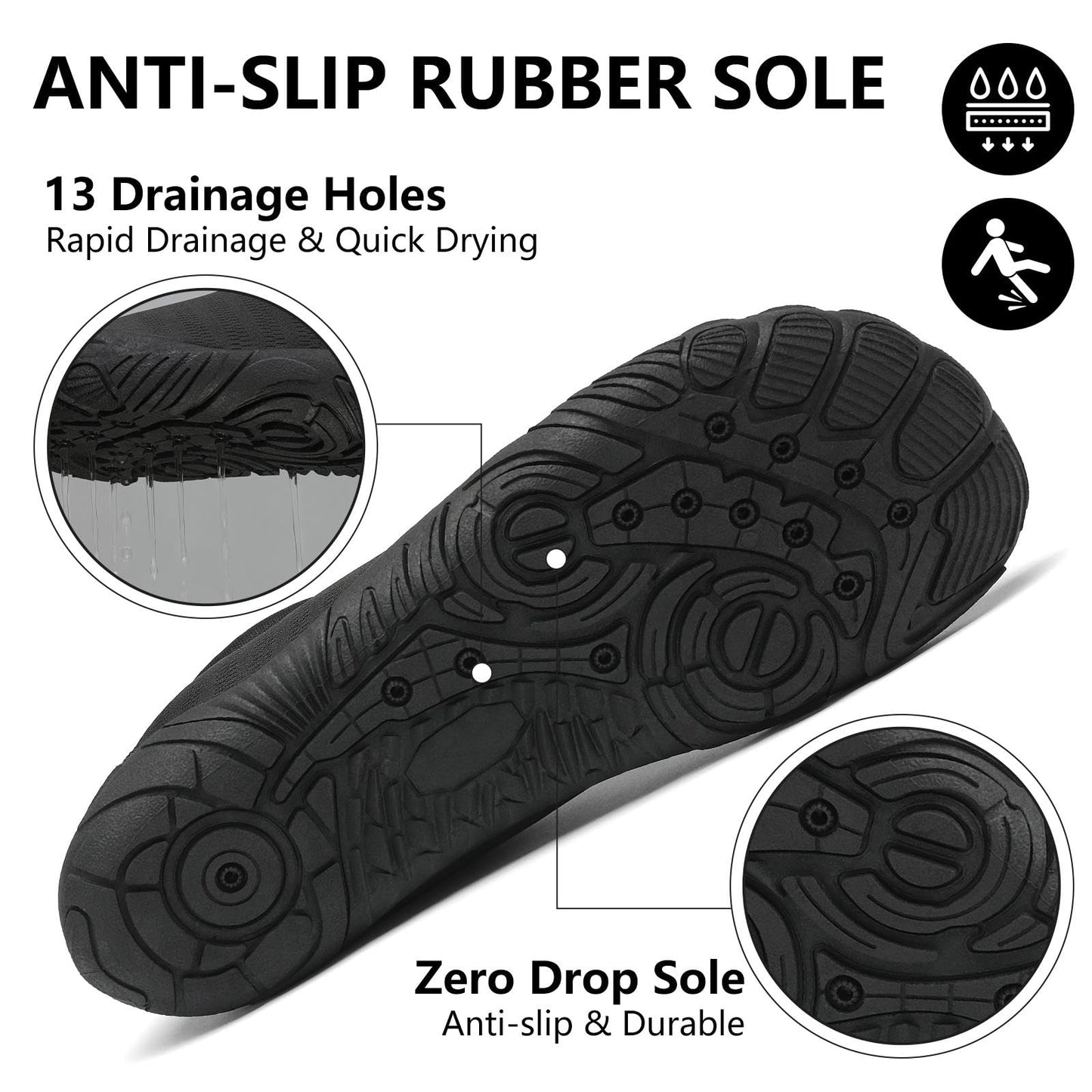 Mishansha Womens Mens Water Shoes Quick-Dry Wide Toe Barefoot Shoes