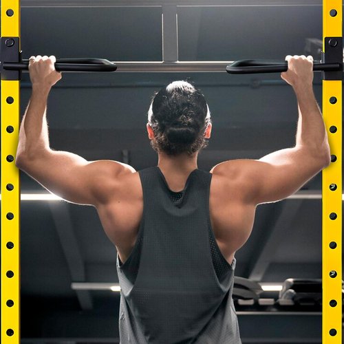Fitvids Dip Bar Attachment for Squat Rack, Multi Grip for Strength Training, Pull up, Push up 2x2 inch Power Cage Squat Rack, Pair