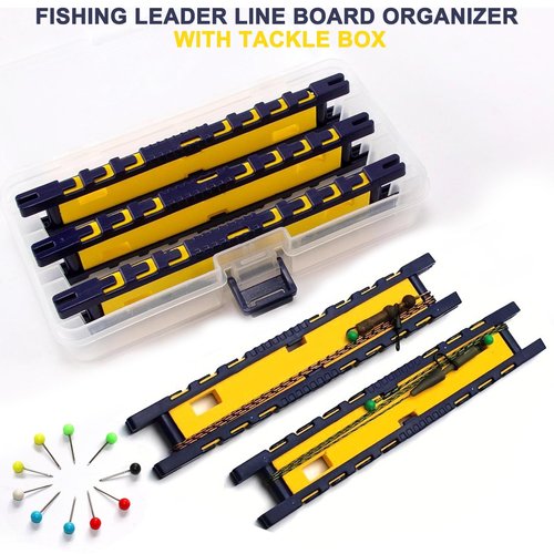 Odoor Fan Fishing Leader Holder Storage, Funny Fishing Gifts for Father, Fishing Snelled Hook Holder for Leader Line Rig, Fishing Line Storage Rig Holder Organizer EVA Foam Board with Tackle Box