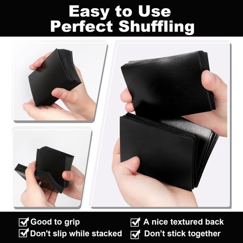 Black MTG Card Sleeves 200 Pack, Standard Card Sleeves Sturdy MTG Matte Back Finish, Perfect Shuffling - Protect All Your Trading Collectible Cards by Fabmaker, Never Tear 66x91mm