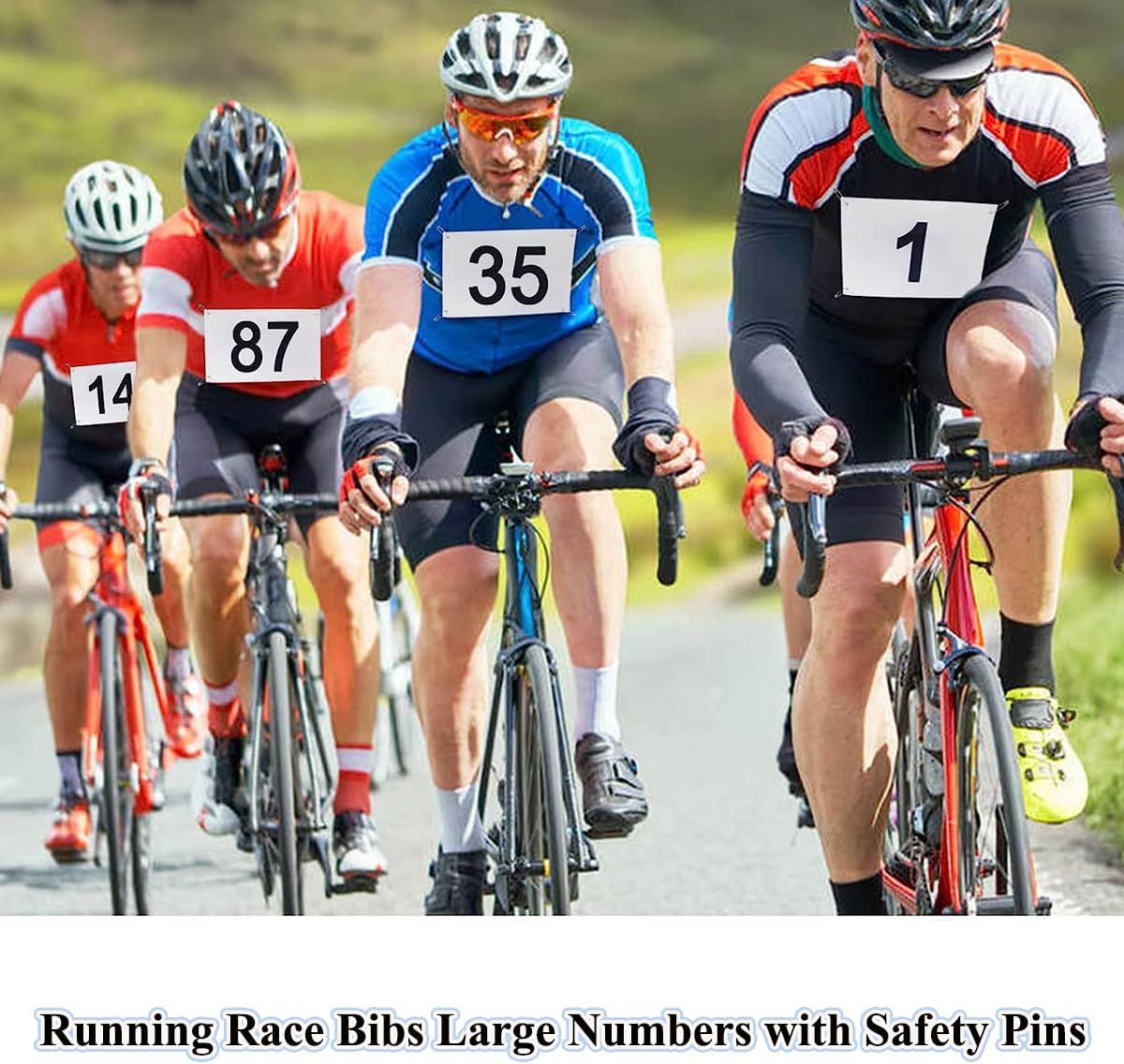 1-200 Running Race Bibs Large Numbers with Safety Pins for Marathon Race Events- Tyvek Tearproof Waterproof