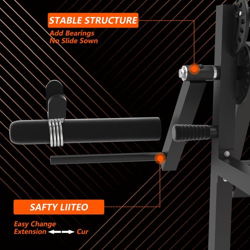 WIXONO Leg Extension and Curl Machine, Leg Stretcher 550LBS Lower Body Special Leg Machine, Adjustable Leg Exercise Bench with Heavy Duty Lower Body Equipment for Thigh Training & Home Gym (W2)