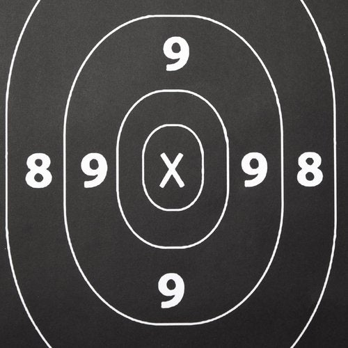 Maplefield 50 Pack Bulk Paper Shooting Targets for Range Practice, Silhouette-Style Design for Training with Airsoft, BB, Pellet Guns and More (17 x 25 Inches)