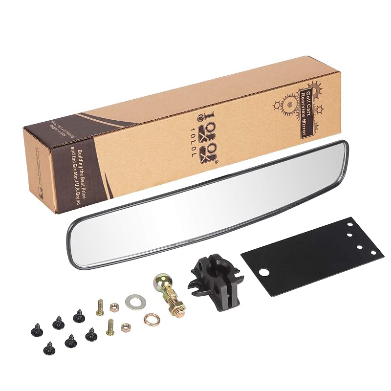 10L0L 16.5" Panoramic Rear View Mirror for EZGO Club Car Yamaha - Single Bracket