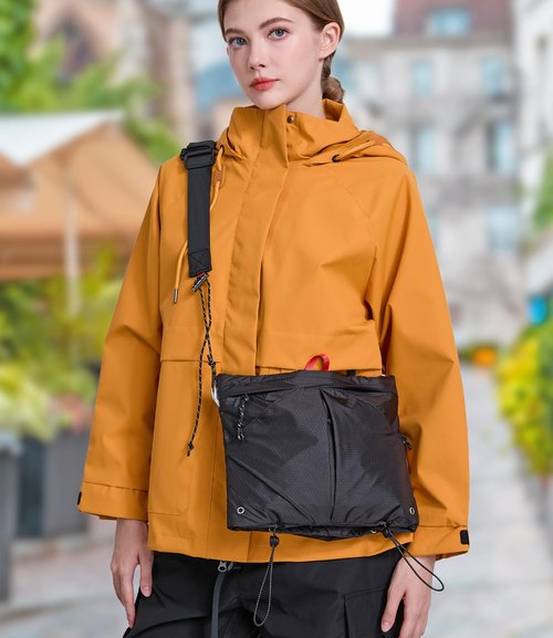 Uoxfill 10L Small 3-Way Waterproof Corduroy Tote Bag for Women and Men with Zipper and Inner Pockets. Cute School Tote Bag with Zipper, Aesthetic(Brown&White)