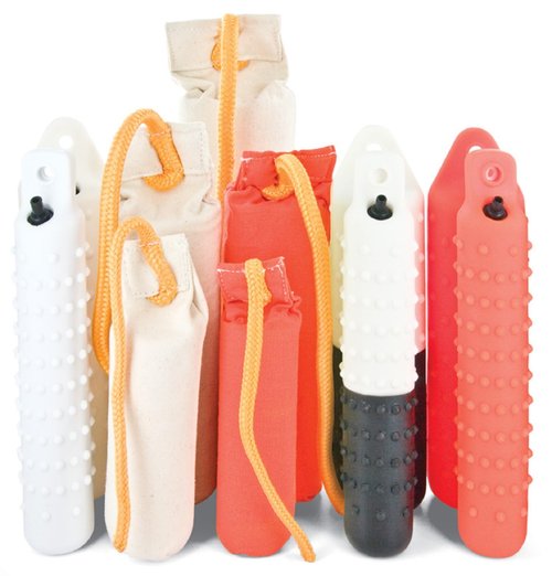 SportDOG Brand Canvas Dummies - Hunting Dog Training Tool - Weighted Bumper for Easy Throwing - Readily Holds Game Scent - Floats - Puppy - Orange