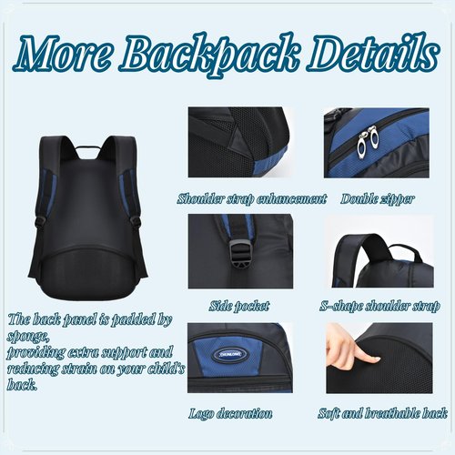 VIDOSCLA Teens Elementary School Backpack Casual Day pack Students Book Bags Outdoor Travel Knapsack Bags for Boys Girls