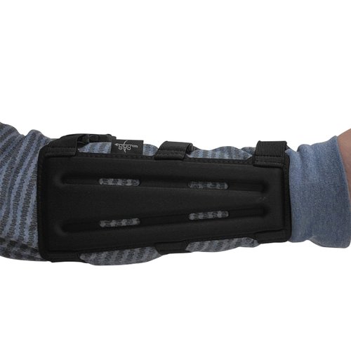 SAS 8" Armguard Archery Bow Range with 3-Strap Buckles (Black)