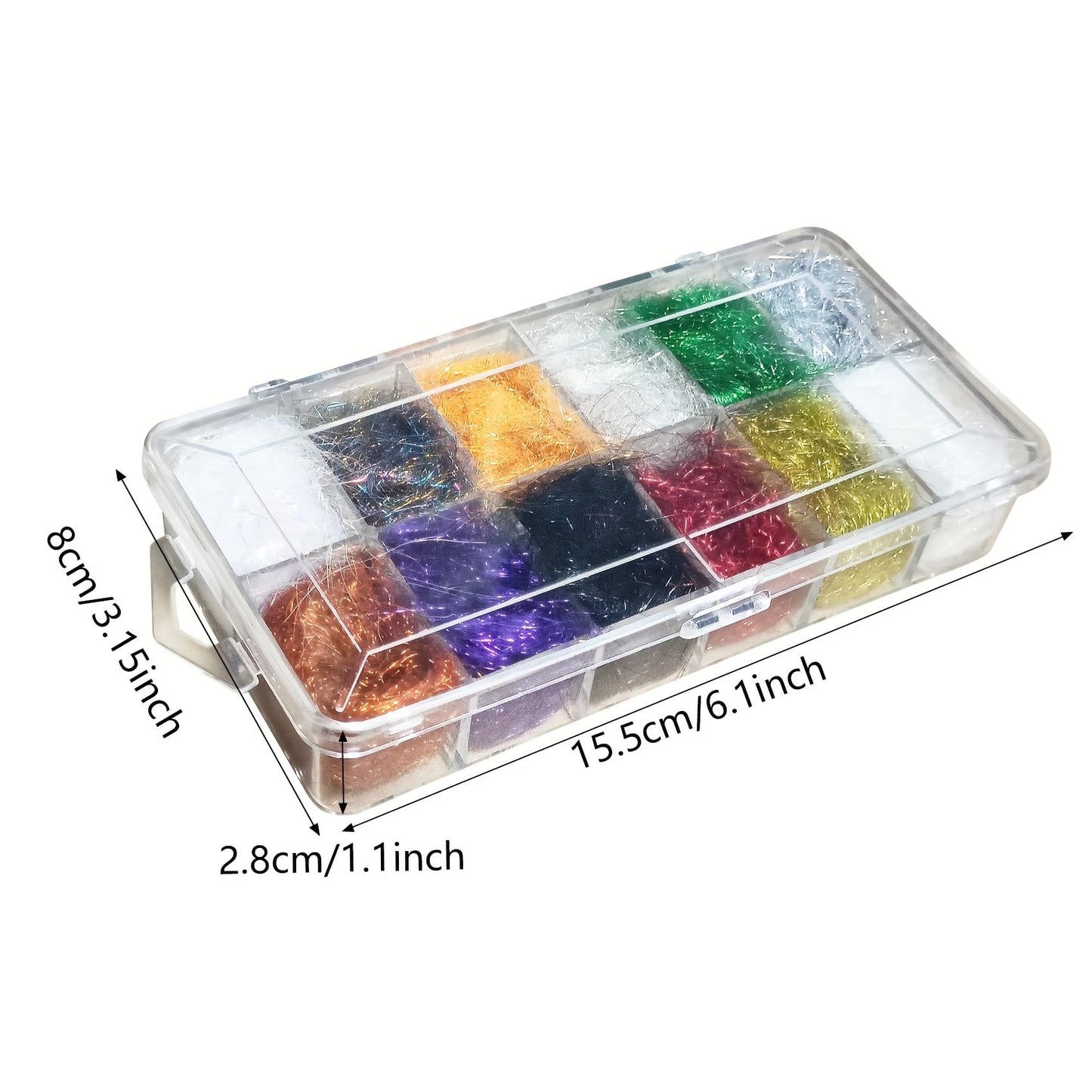 12Colors Fly Tying Dubbing Set Microfiber Material for Dry Flies & Midge Crafting Line Yarn Scud Sand Worm Flies New Fly Tying Material for Nymph (Antron)