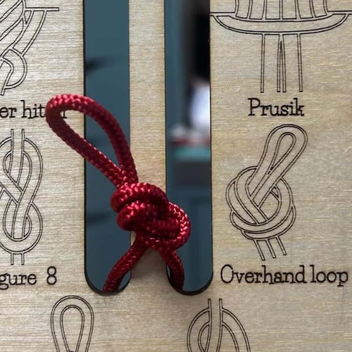 Learn Knot Training Board Kit,16 Popular Knots Practice Board with Guide,Hands-On Paracord Knot Tying Training Tool for Survival, Camping & Outdoor Skills (3, mid)