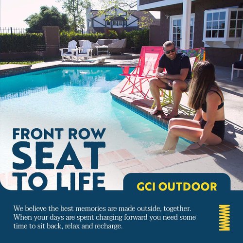 GCI Outdoor Comfort Pro Rocker Camping Chair | Portable Folding Rocking Chair with Durable Armrests & Drink Holder ??Sweet Tea