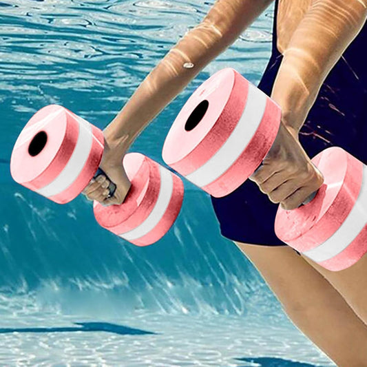 2-Pack Aquatic Foam Dumbbells - Lightweight EVA Pool Exercise Equipment for Water Aerobics & Resistance Training - Perfect for Swimming Pool Workouts