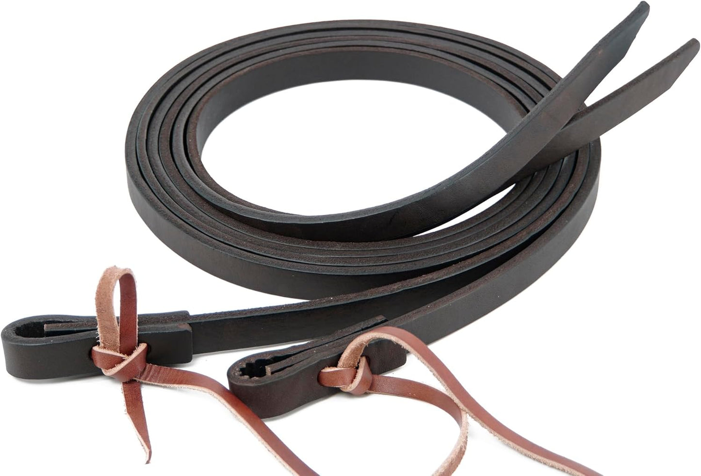 Jeereal Leather Split Reins, Heavy Oil Weighted,Broken in,Supple Ranch Reins for Western Horse ProTack, 5/8" x 7'