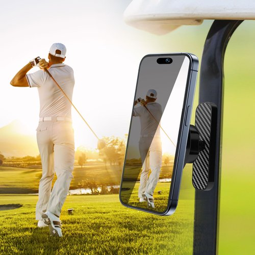 Weihele Magnetic Golf Cart Phone Holder - N52 Super Strong Magnet, 360 ° Rotatable, Anti Shake Design, Compatible with iPhone 16 Pro Max/Galaxy, Suitable for Club Cars/Gyms/Yamaha, Trucks, EZGO