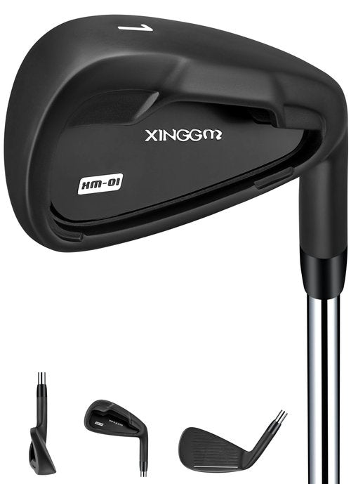 XINGGM XM-01 Individual Golf Irons or Golf Irons Set - Premium Men Golf Club Iron with Steel Shaft for Right Hand Golfers Stiff Flex (#1 Iron Single)
