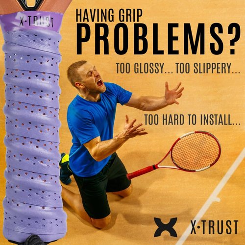 X-Trust 10 Pro Overgrip Light Aqua Green | Tennis, Padel, Pickleball, Badminton | Perforated Texture | Maximum Control & Comfort