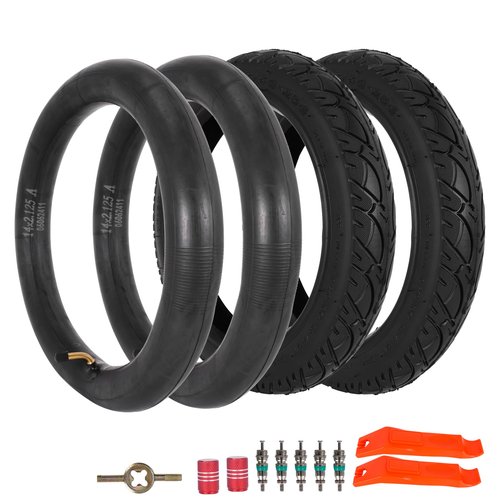 14x2.125 54-254 E-Bike Tire and Tube Set, 14 Inch Electric Scooter Tire Tube with Angled Valve Stem Replacement Electric Scooters,Bikes and Kids Bikes - 2 Pack