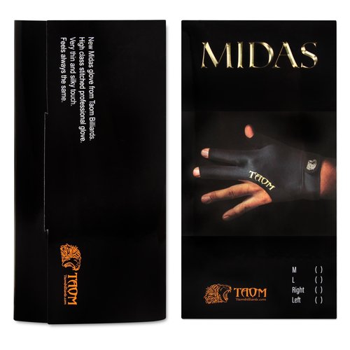 Taom Midas Billiard Pool CUE Glove - for Left or Right Hand (X-Large, Left)