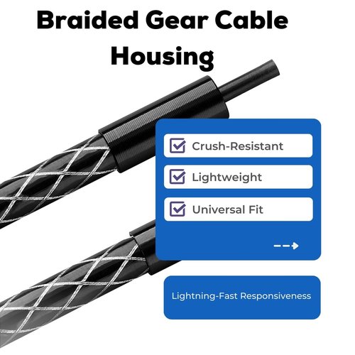 Corki Cycles Bike Brake Cable Set Pro - Upgraded Universal Road Bike Brake Cable Kit with Teflon-Coated Inner Lines