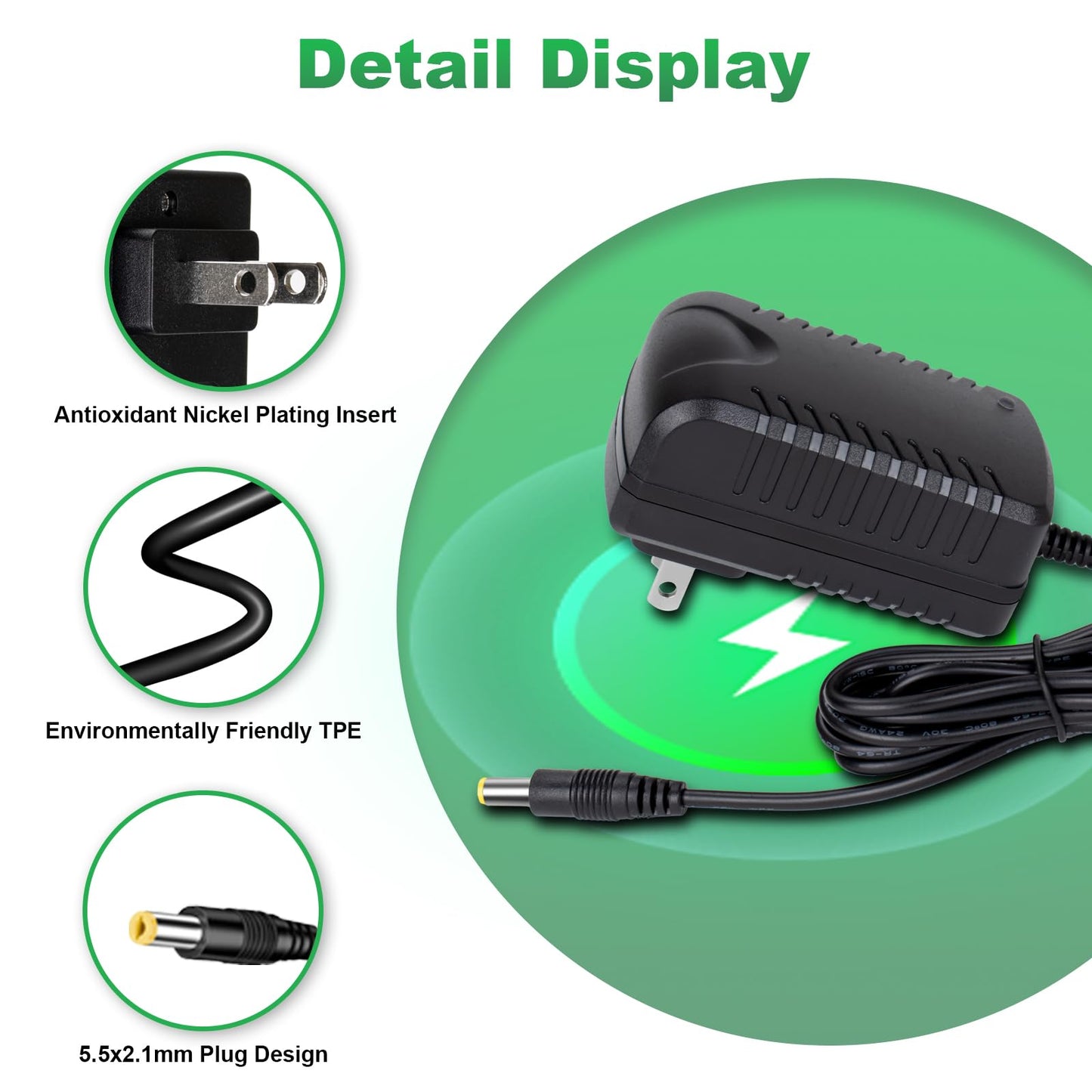 12V Kids Ride On Charger for Razor Power Core E90 E95 Electric Scooter Black Label Powercore E90 E95 MX125 Dirt Rocket 12V Kids Ride on Car Toys Car Charger
