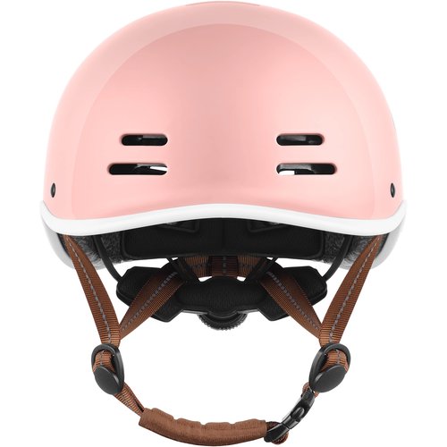 Retrospec Remi Kids' Bike Helmet for Youth Boys & Girls- Bicycle Helmet with Built-in Visor and Adjustable Reflective Straps for Skateboarding, Scooters, Rollerblading - Blush - 49-53cm