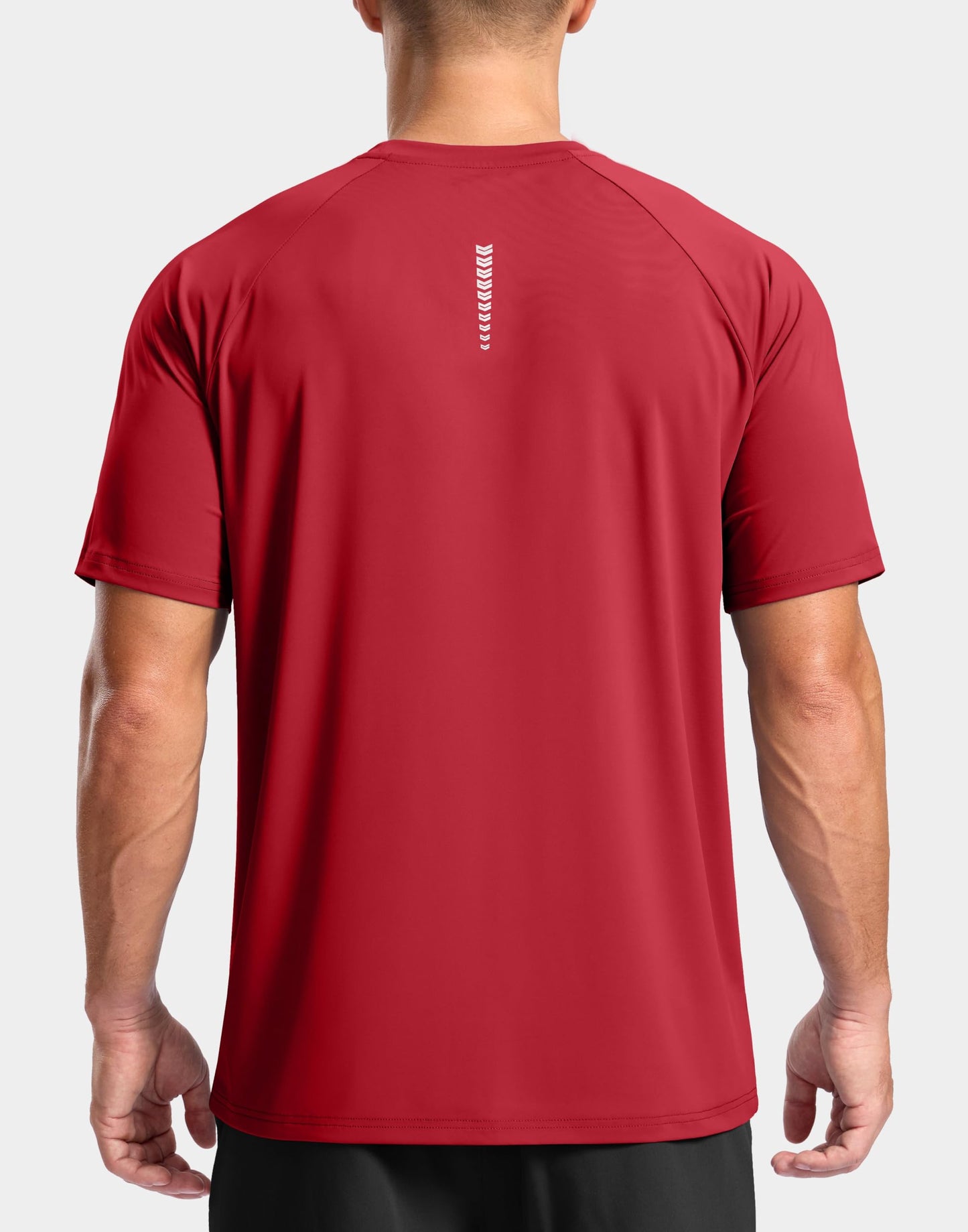 Men's Athletic Workout T-Shirts Moisture Wicking Cooling Running Shirts Short Sleeve Performance Tee for Gym Tennis(Red,3XL)